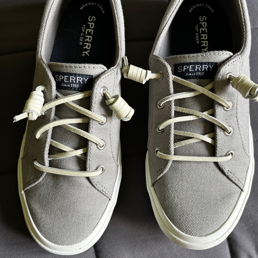 Sperry Gray Sneakers Minimalist Canvas Style